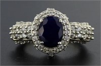Oval 2.20 ct Natural Sapphire Dinner Ring