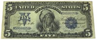 Series of 1899 Indian Chief $5 Silver Certificate