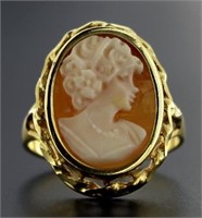 14kt Gold Antique Cameo Ring
