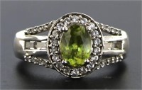 Oval 2.10 ct Natural Peridot Dinner Ring