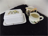 Lot 2 Creamers and Butter Dish