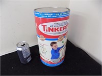 Newer TinkerToy Can and Contents