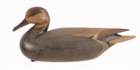 William Gibian Carved Black Duck Decoy