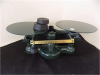 Early 1900's #2 Detecto Scales w/ 1 + 2 lb Weights