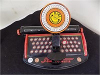 Junior Dial Typewriter Vtg Tin Toy