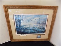 Ken Zylla Signed Print with Stamp "A Likely Refuge