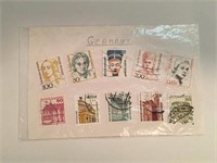 10 Old Stamps From Germany