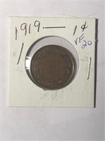 1919 Canadian Large Penny