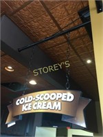 Cold-Scooped ice Cream Hanging Sign