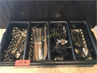 Cutlery Bin & Cutlery; Forks, Spoons, Knives