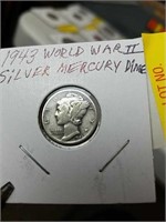 1943 silver mercury dime