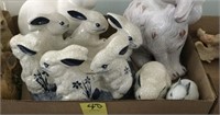 TRAY LOT OF ASSORTED RABBITS