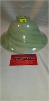 Green Swirl Glass Lamp Shade