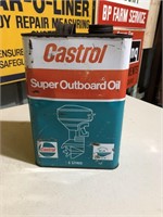 Castrol Super outboard oil gallon tin