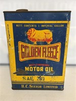 Golden Fleece 1 gallon  oil tin