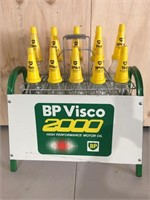 Original BP Visco 2000 oil bottle rack
