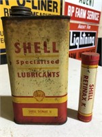 Shell pint tin & Shell Retinax dry lubricant stick