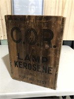 COR wooden kerosene box