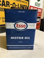 Esso gallon oil tin