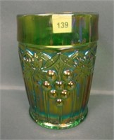 N Grape and Gothic Arches Tumbler – Emerald Green