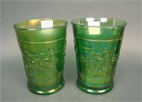 (2) N Raspberry Tumblers – Emerald Green (great