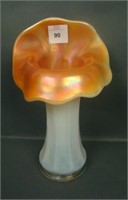 9” Tall Westmoreland Paneled JIP Vase – P. Opal. (