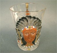 1903 US Glass Shriners Indian Head Handled Mug –