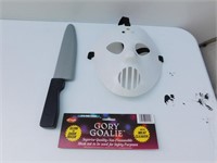 Gory Goalie Mask w/Knife