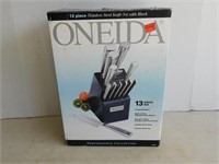 Oneida 13 pc. Stainless Steel Knife Set w/Block
