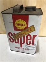 Shell 1 gallon oil tin