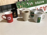 6 X coffee mugs, Castrol, BP, Esso, Caltex