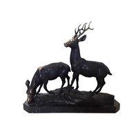 Original Bronze Deer Sculpture