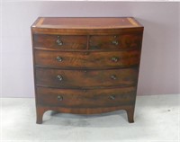 Early English Mahogany Five Drawer Chest
