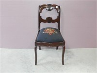 Mahogany Empire Needlepoint Chair