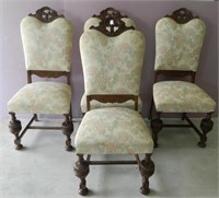 Set of Four Walnut Depression Chairs