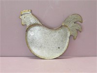 Flat Metal Rooster Tray