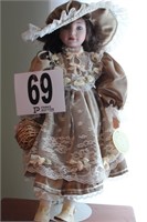 PORCELAIN DOLL 18" BY DUCK HOUSE