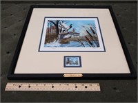 1992 Harold Roe signed print and stamp