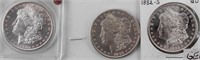 Coin 3 Morgan Silver Dollars 1879-S, 1880-S & 82-S
