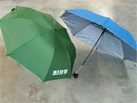 Two umbrellas with angle clamp