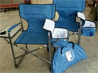 Quantity 3. Two folding chairs and table
