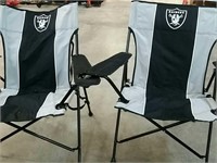 Two Raiders folding chairs