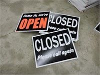 28  Double Sided "Open / Closed" Signs