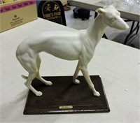 Porcelain Greyhound, Made in Italy, 10" T x 9"