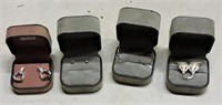 4 Sets of Stirling Silver Earrings