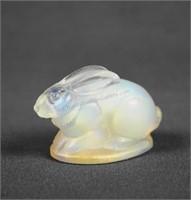 Sabino Art Glass Opalescent Rabbit