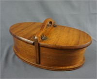 Vintage Wooden Oval Sewing Box