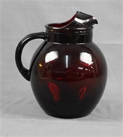 Vintage Anchor Hocking Ruby Red Ball Pitcher