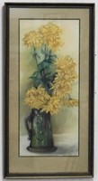 Vintage Emma Tindall Pastel Floral Painting