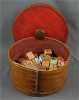 Vintage Wood Shaker Box with Childrens Wood Blocks